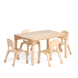 Rectangular play table with chairs
