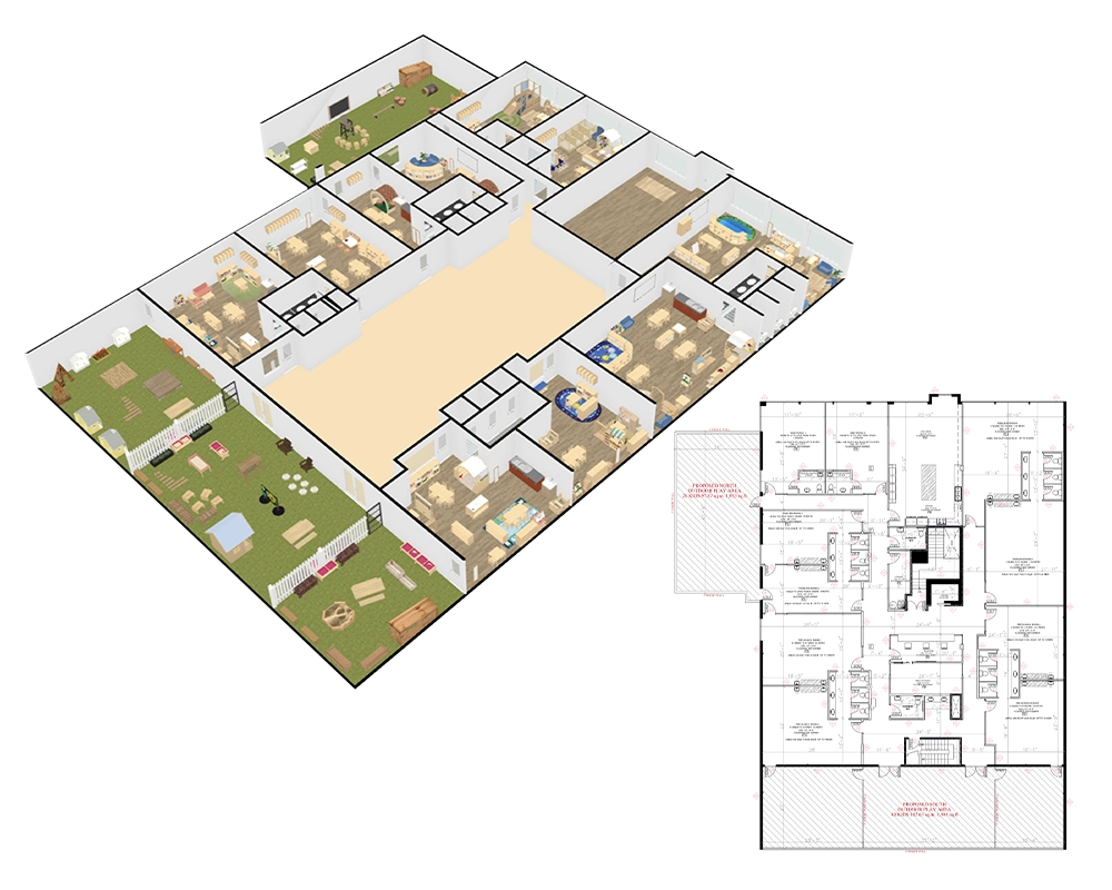 10 classrooms - 810 squarem² - 148 children