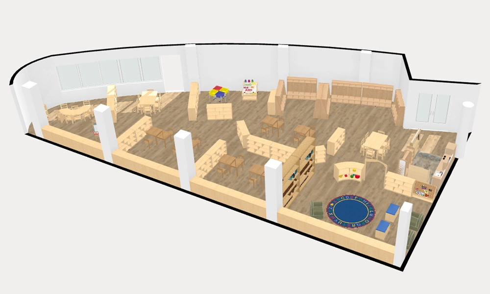 Kindergarten A 3D layout