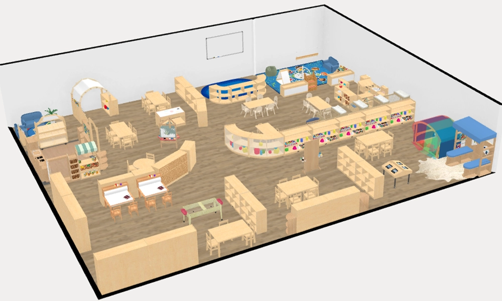 Kindergarten B 3D layout