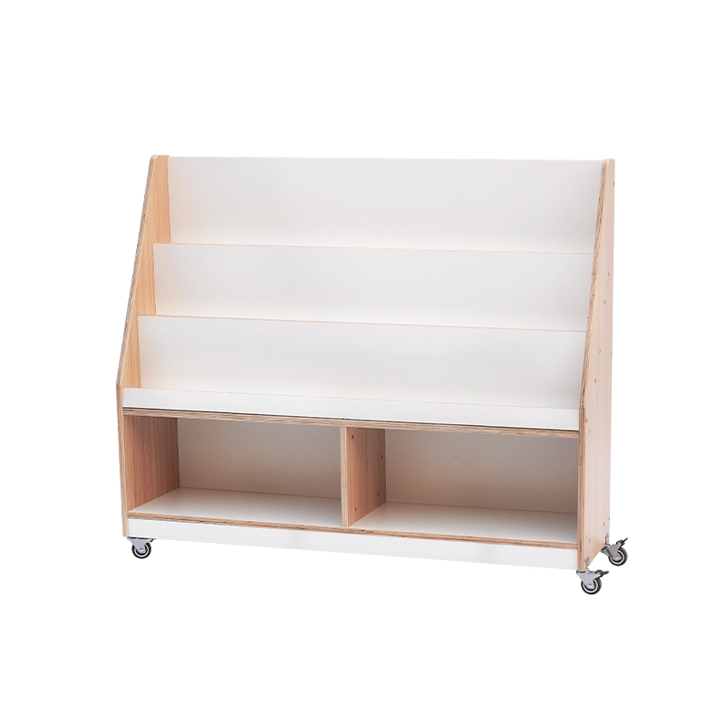 Sloping Bookshelf with Castors