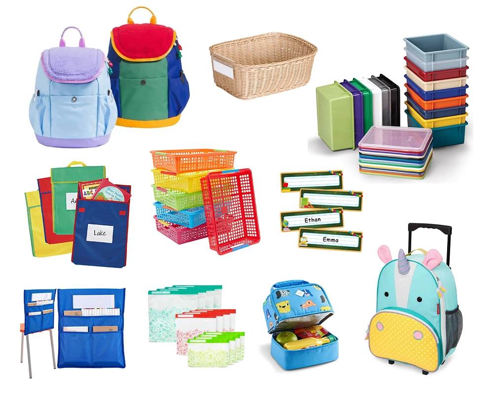 preschool bags and storage