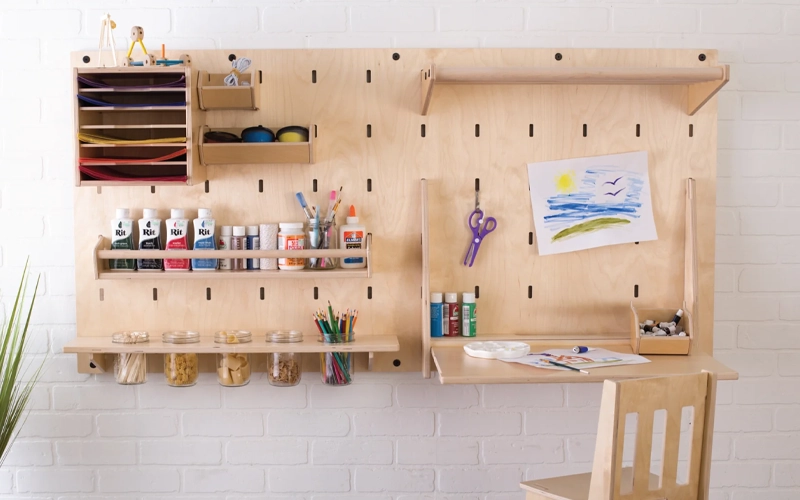 Wall-Mounted Art Shelves