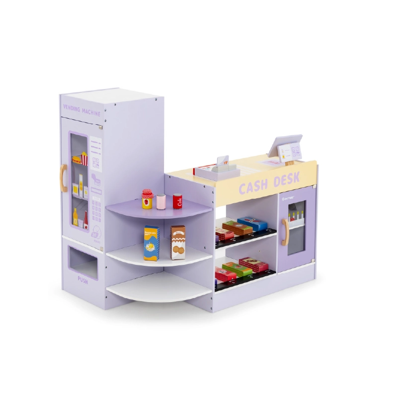 Kids Wooden Checkout Counter Play