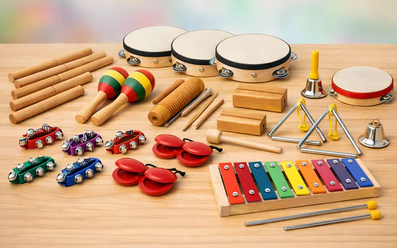 Sonaglio A Mano Con Campanelle – Giocattolo Musicale In Legno Per Bambini 2+ Anni, Educativo E Divertente Per Feste E Giochi