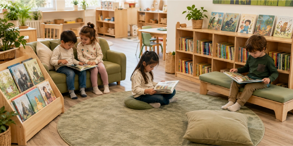 Preschoolers Reading Corner