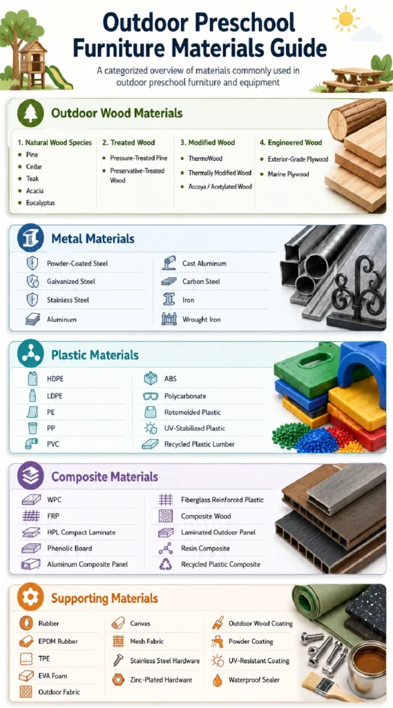Preschool Outdoor Furniture Materials Guide