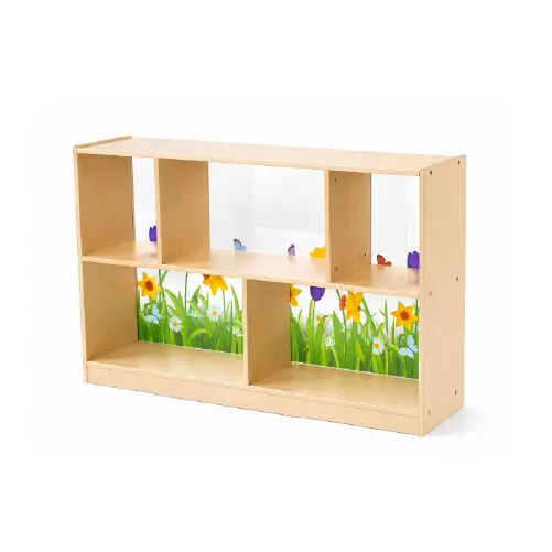 Acrylic-Back Classroom Storage Unit