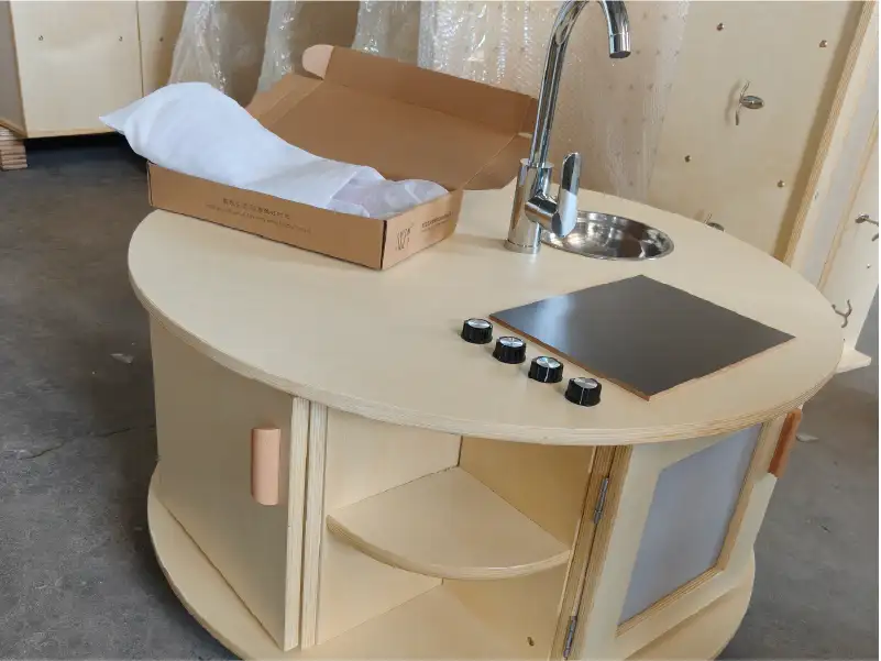 Natural Wood Play Kitchen