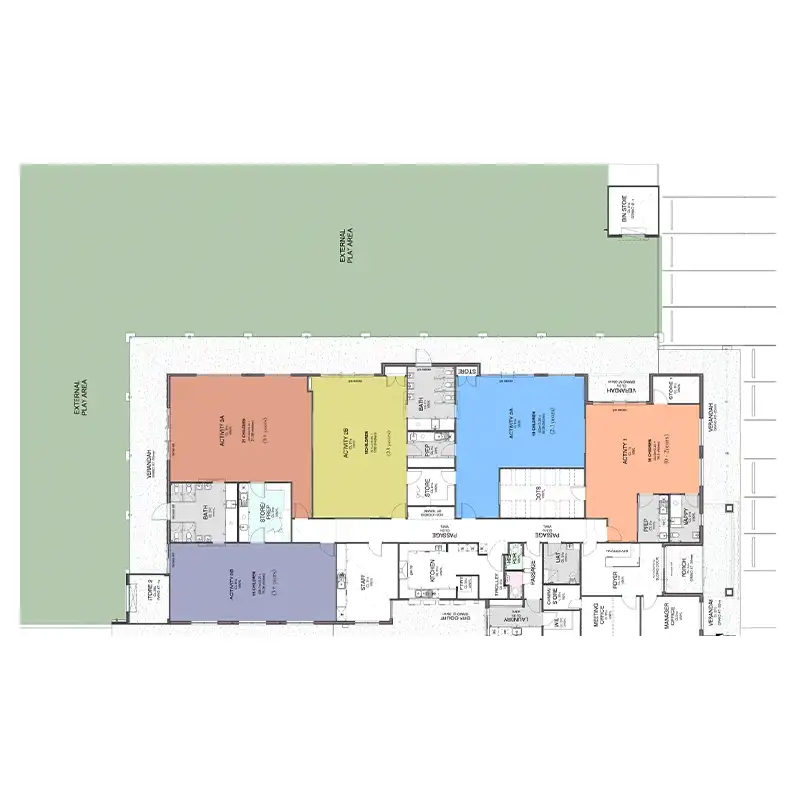 classrooms Indoor and outdoor areas